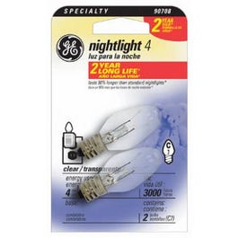 2-Pk., 4-Watt Clear Nightlight Bulb Cheap