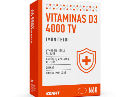 ICONFIT Vitaminas D3 imunitetui 4000 TV (60 kapsulių) Cheap