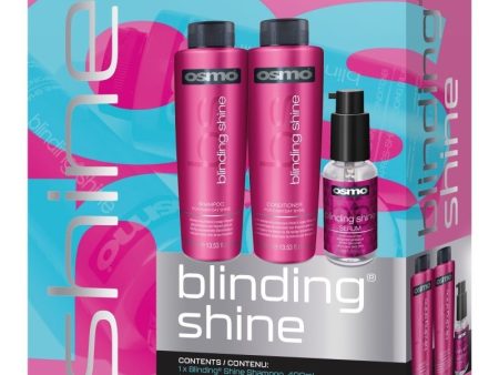 Plaukų priežiūros priemonių rinkinys OSMO Blinding Shine Gift Pack OS064727, rinkinį sudaro: šampūnas plaukams 400 ml, kondicionierius plaukams 400 ml, serumas plaukams 50 ml Cheap