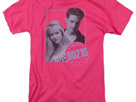 90210 : BRANDON AND KELLY S\S ADULT 100% COTTON 18\1 T-SHIRT HOT PINK MD For Cheap