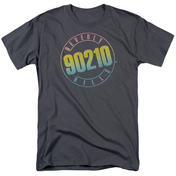 90210 : COLOR BLEND LOGO S\S ADULT 100% COTTON 18\1 T-SHIRT CHARCOAL SM Online Sale