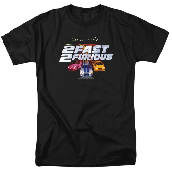 2 FAST 2 FURIOUS : LOGO S\S ADULT 100% COTTON 18\1 T-SHIRT BLACK 6X Supply