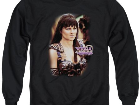 XENA : WARRIOR PRINCESS ADULT CREW NECK SWEATSHIRT BLACK SM Online Hot Sale