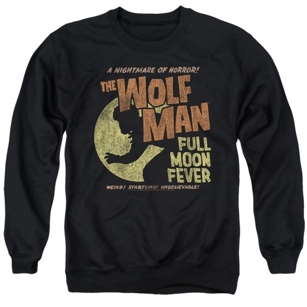 UNIVERSAL MONSTERS : FULL MOON FEVER ADULT CREW SWEAT Black 2X Online Hot Sale