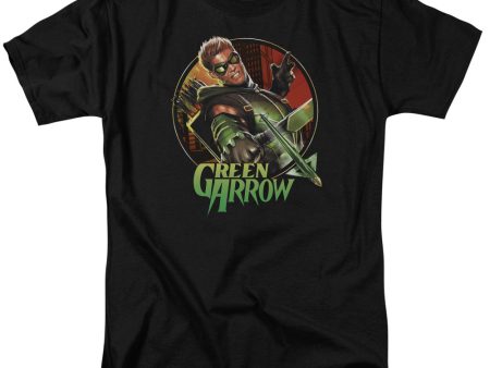 JUSTICE LEAGUE OF AMERICA : SUNSET ARCHER S\S ADULT 100% COTTON 18\1 T-SHIRT Black XL Online Sale