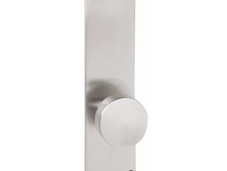 Emtek 8013.RAUS10B.MRWH SELECT Dummy Pair , Sideplate Locksets Modern Non-Keyed 9  , R-Bar Stem , White Marble Handle.LH Cheap